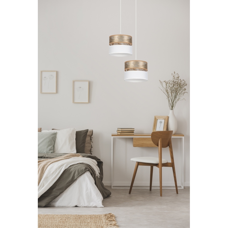 Chandelier on a string LIMA 1xE27/60W/230V golden/white