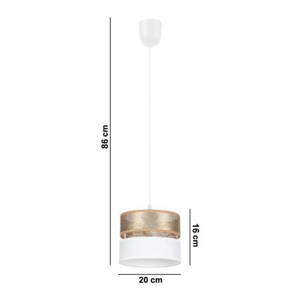Chandelier on a string LIMA 1xE27/60W/230V golden/white