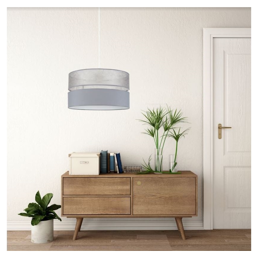 Chandelier on a string LIMA 1xE27/60W/230V grey