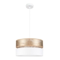 Chandelier on a string LIMA 1xE27/60W/230V white/gold