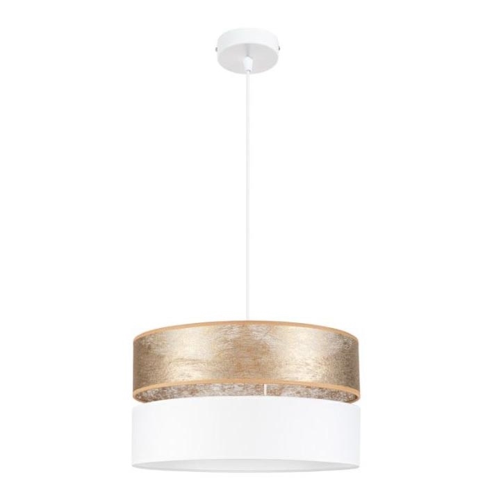 Chandelier on a string LIMA 1xE27/60W/230V white/gold