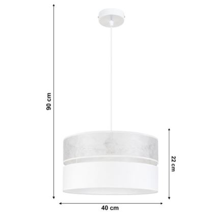 Chandelier on a string LIMA 1xE27/60W/230V white