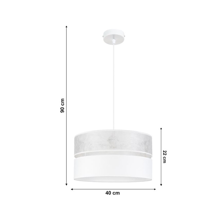 Chandelier on a string LIMA 1xE27/60W/230V white