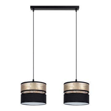 Chandelier on a string LIMA 2xE27/60W/230V golden/black