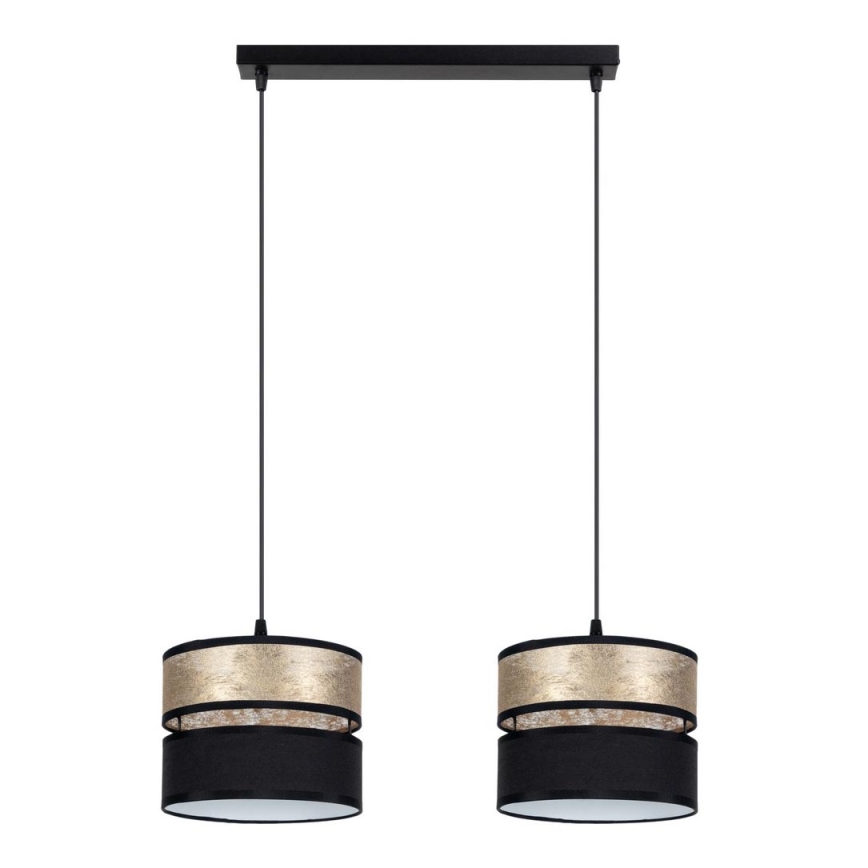 Chandelier on a string LIMA 2xE27/60W/230V golden/black