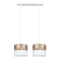 Chandelier on a string LIMA 2xE27/60W/230V golden/white
