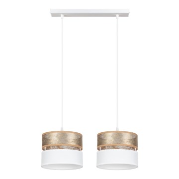 Chandelier on a string LIMA 2xE27/60W/230V golden/white