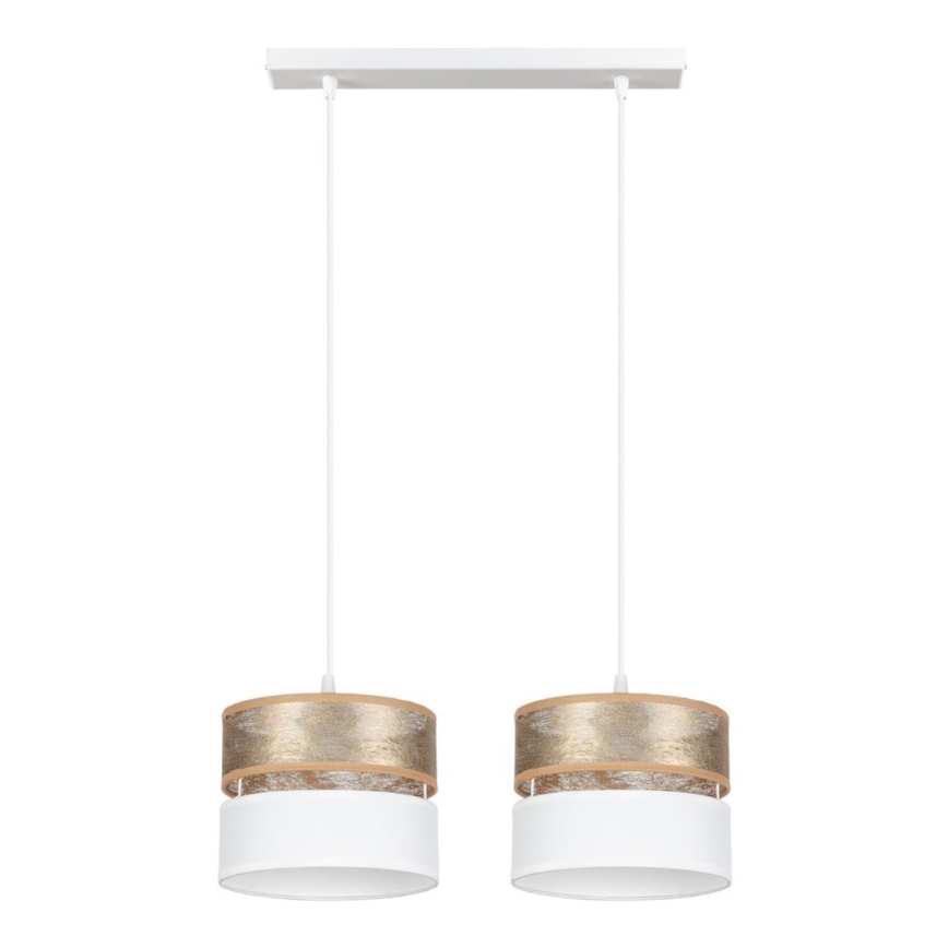 Chandelier on a string LIMA 2xE27/60W/230V golden/white