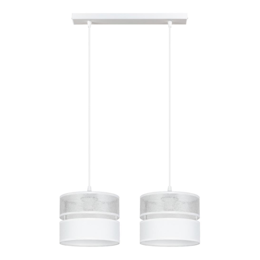 Chandelier on a string LIMA 2xE27/60W/230V silver/white
