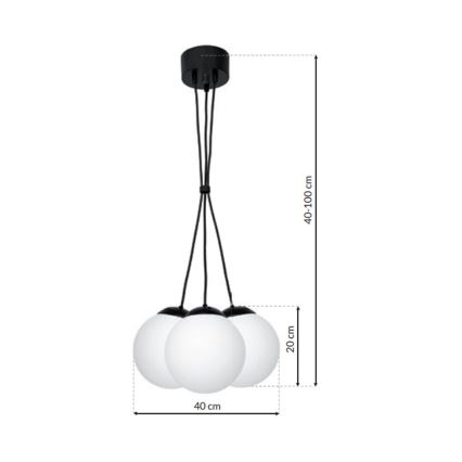 Chandelier on a string LIMA 3xE14/40W/230V