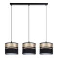 Chandelier on a string LIMA 3xE27/60W/230V gold/black