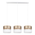 Chandelier on a string LIMA 3xE27/60W/230V golden/white