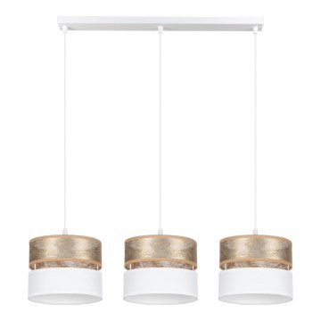 Chandelier on a string LIMA 3xE27/60W/230V golden/white