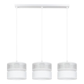 Chandelier on a string LIMA 3xE27/60W/230V silver/white