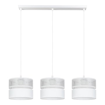 Chandelier on a string LIMA 3xE27/60W/230V silver/white