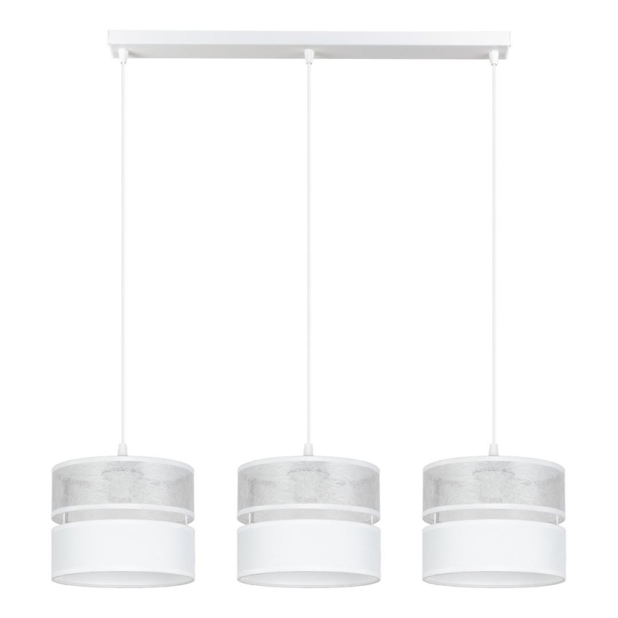 Chandelier on a string LIMA 3xE27/60W/230V silver/white
