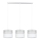 Chandelier on a string LIMA 3xE27/60W/230V silver/white