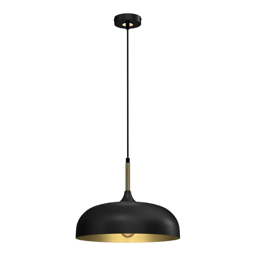 Chandelier on a string LINCOLN 1xE27/60W/230V d. 35 cm black