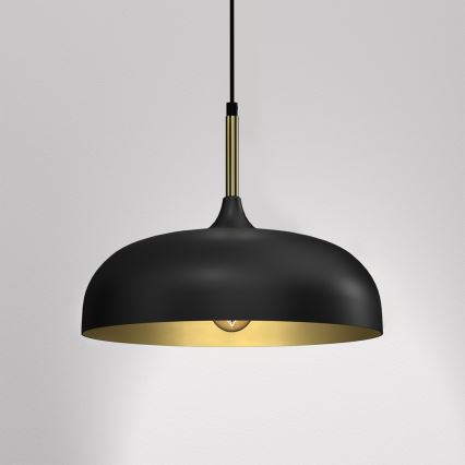 Chandelier on a string LINCOLN 1xE27/60W/230V d. 35 cm black