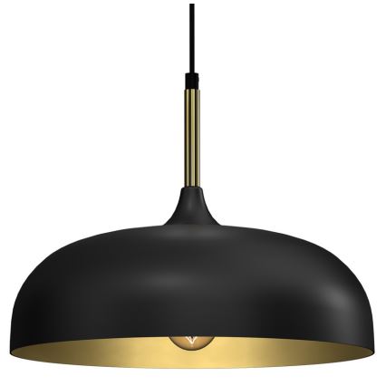 Chandelier on a string LINCOLN 1xE27/60W/230V d. 35 cm black