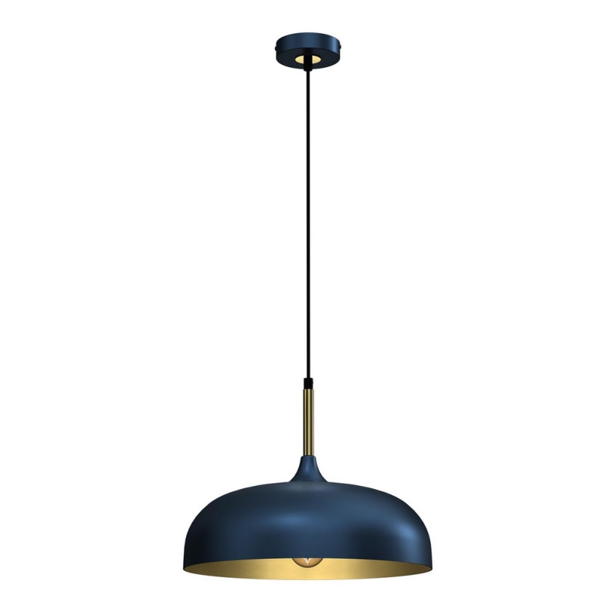 Chandelier on a string LINCOLN 1xE27/60W/230V d. 35 cm blue
