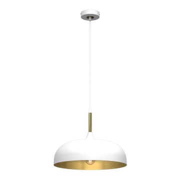 Chandelier on a string LINCOLN 1xE27/60W/230V d. 35 cm white