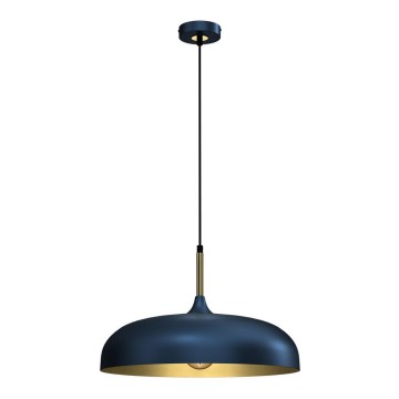 Chandelier on a string LINCOLN 1xE27/60W/230V d. 45 cm blue