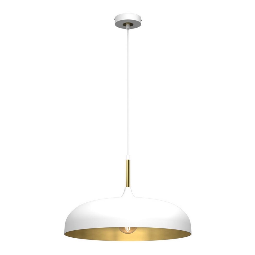 Chandelier on a string LINCOLN 1xE27/60W/230V d. 45 cm white