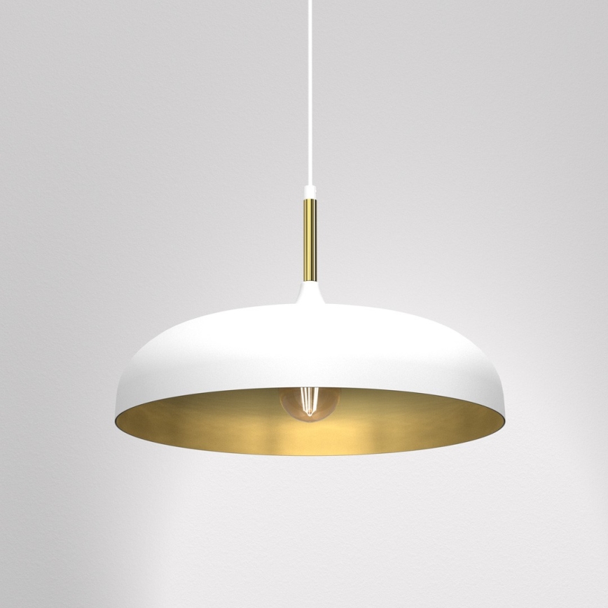 Chandelier on a string LINCOLN 1xE27/60W/230V d. 45 cm white