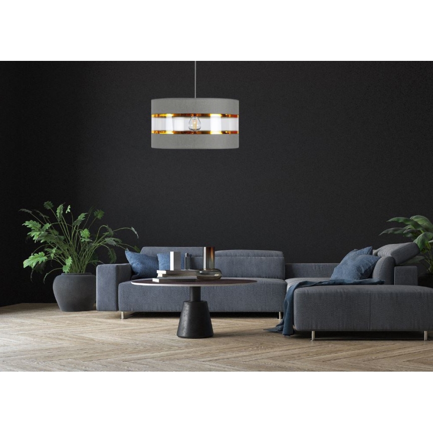 Chandelier on a string LIND 1xE27/60W/230V grey