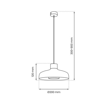 Chandelier on a string LINEA 1xGX53/12W/230V black