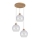 Chandelier on a string LINEA 3xE27/60W/230V oak