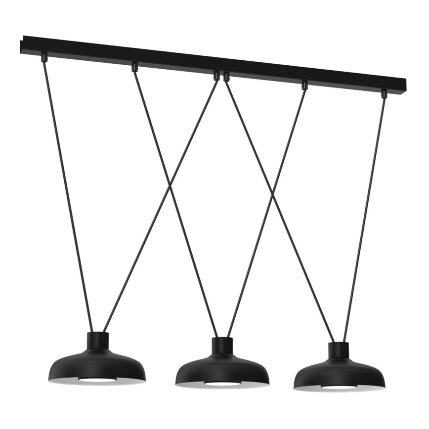 Chandelier on a string LINEA 3xGX53/12W/230V black