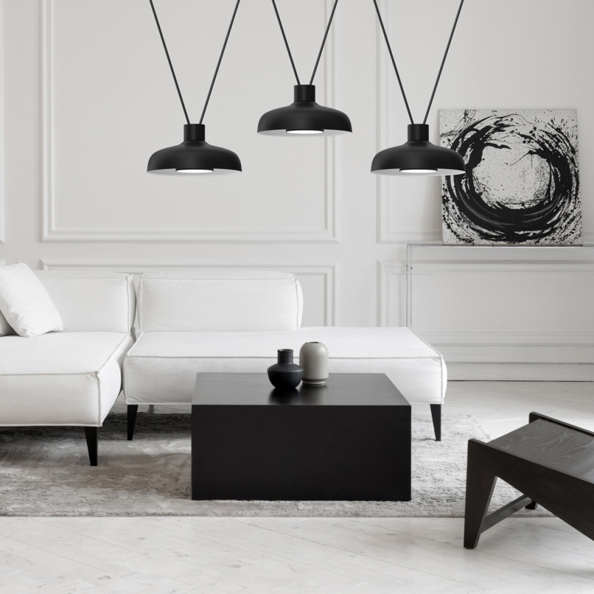Chandelier on a string LINEA 3xGX53/12W/230V black
