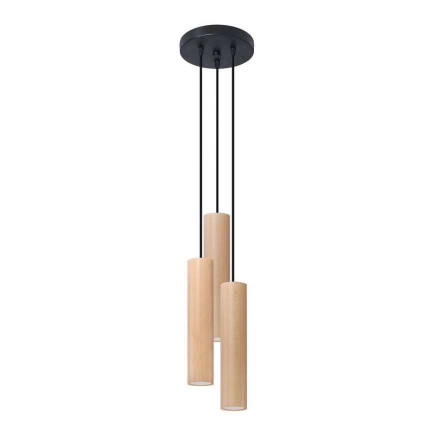Chandelier on a string LINO 3xGU10/40W/230V beech