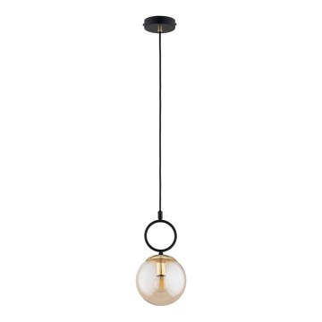 Chandelier on a string LISTER 1xE14/10W/230V black/smoky beige