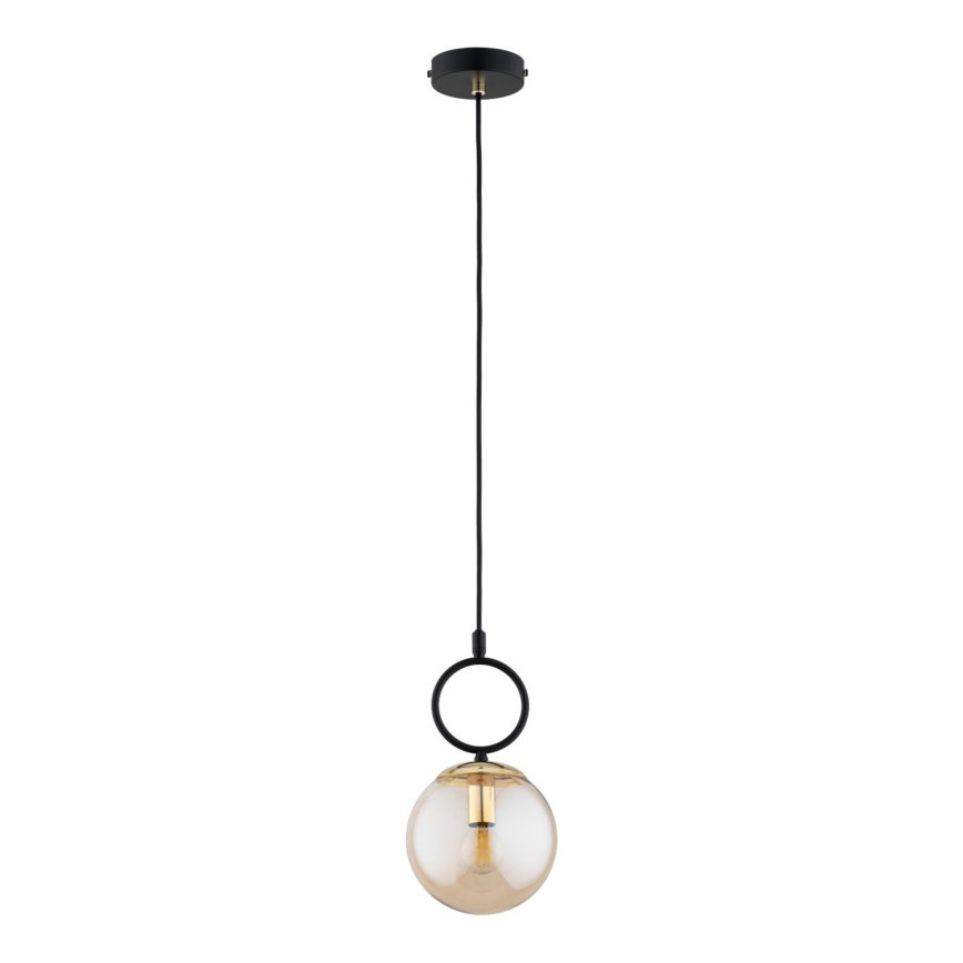Chandelier on a string LISTER 1xE14/10W/230V black/smoky beige