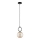 Chandelier on a string LISTER 1xE14/10W/230V black/smoky beige