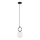 Chandelier on a string LISTER 1xE14/10W/230V black/white