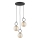 Chandelier on a string LISTER 3xE14/10W/230V black/smoky beige