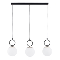 Chandelier on a string LISTER 3xE14/10W/230V black/white