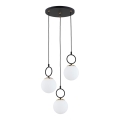 Chandelier on a string LISTER 3xE14/10W/230V black/white