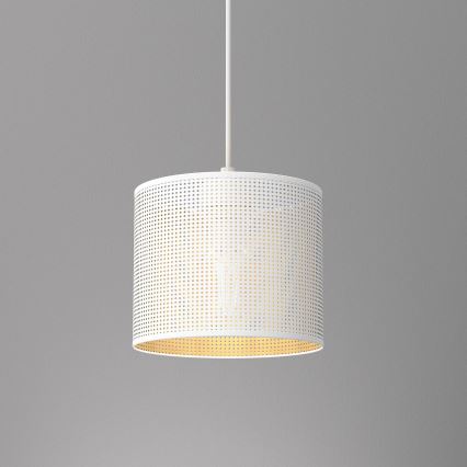 Chandelier on a string LOFT SHADE 1xE27/60W/230V d. 18 cm white/gold