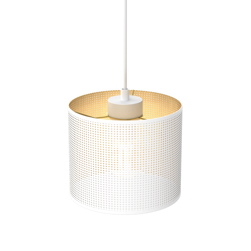 Chandelier on a string LOFT SHADE 1xE27/60W/230V d. 18 cm white/gold