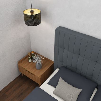 Chandelier on a string LOFT SHADE 1xE27/60W/230V d. 25 cm black/gold
