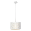 Chandelier on a string LOFT SHADE 1xE27/60W/230V d. 25 cm white/gold