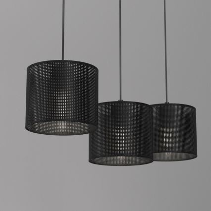 Chandelier on a string LOFT SHADE 3xE27/60W/230V black
