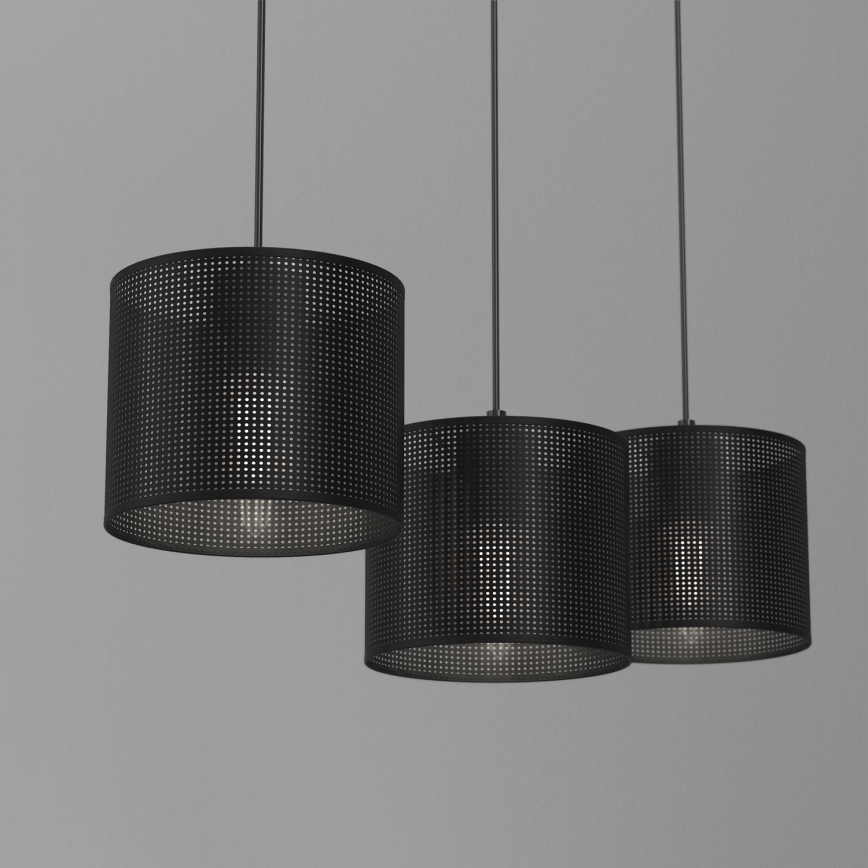 Chandelier on a string LOFT SHADE 3xE27/60W/230V black