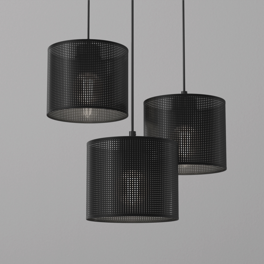 Chandelier on a string LOFT SHADE 3xE27/60W/230V black