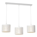 Chandelier on a string LOFT SHADE 3xE27/60W/230V white/gold